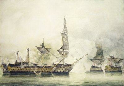 H.M.S. Victory in der Schlacht von Trafalgar, 1805 von John Constable