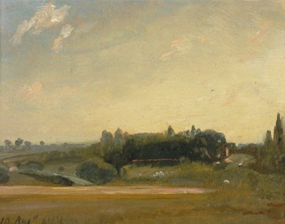 Blick auf das Pfarrhaus, East Bergholt, 1813 von John Constable