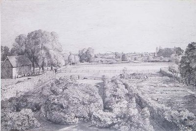 Ansicht von East Bergholt über den Küchengarten von Golding, Constables Haus von John Constable
