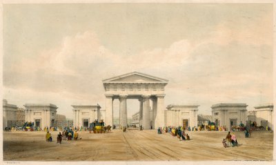 Eingangsportikus des Euston Grove Bahnhofs, London von John Cooke Bourne