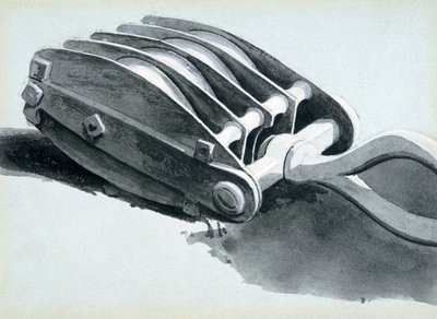 Flaschenzug im Eisenbahnbau, 1833-38 von John Cooke Bourne
