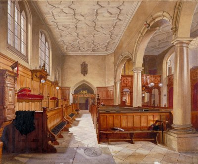 Innenraum der Kapelle in Charterhouse, London von John Crowther