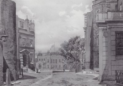 Verlorenes London: Whitehall Yard, Vanbrughs Haus im Hintergrund von John Crowther