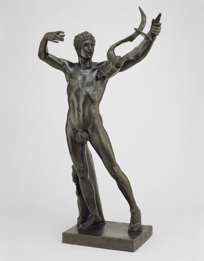 Junger Sophokles führt den Chor des Sieges nach der Schlacht von Salamis, modelliert 1885, gegossen 1911 von John Donoghue