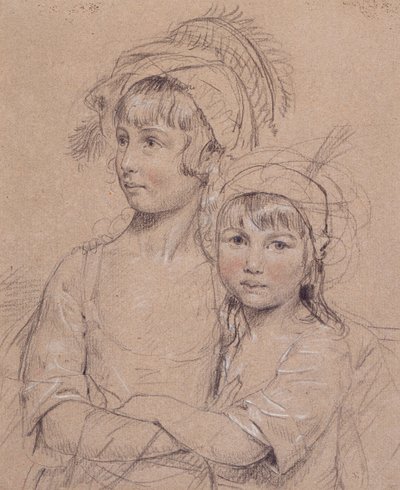Die Fräulein Rigby, die beiden Töchter von Herrn Rigby aus Norwich, einem berühmten Chirurgen, 1778 von John Downman