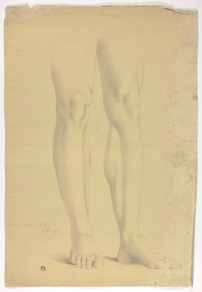 Beine nach antiker Statue einer stehenden Figur von John Downman