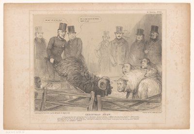 Karikatur mit Lord Brougham als schwarzer Widder von John Doyle