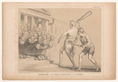 Karikatur mit Wellington als Herkules HB Sketches von John Doyle
