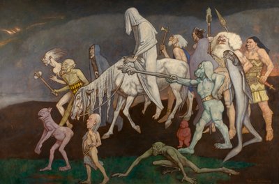 Die Fomors (oder Die Mächte des Bösen in der Welt), ca. 1939 von John Duncan