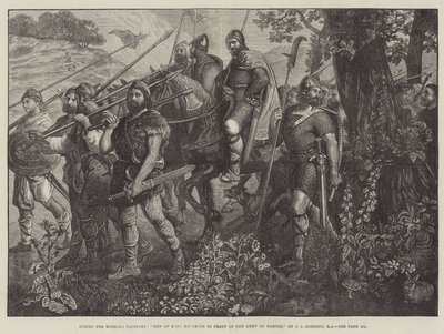 Männer von Kent marschieren vor der Armee von Harold von John Evan Hodgson