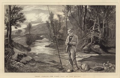 Forellenfischen, der erste Wurf der Saison von John Evan Hodgson