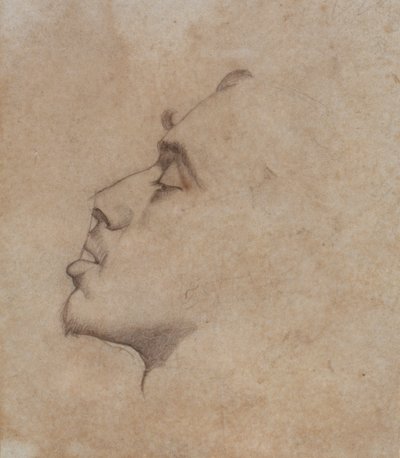 Porträtkopf von Dante Gabriel Rossetti von John Everett Millais