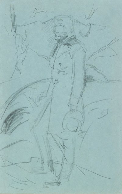 Vorläufige Skizze für das Porträt von John Ruskin von John Everett Millais