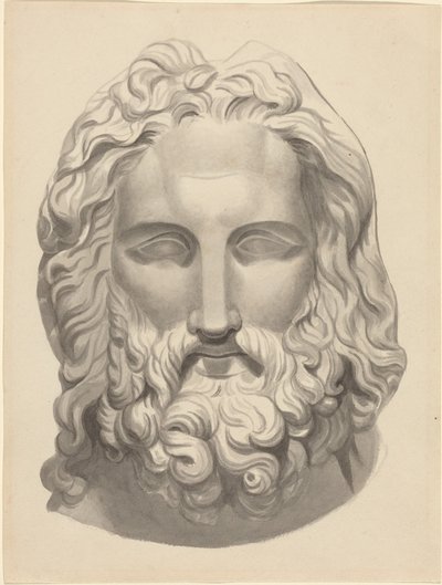 Antiker bärtiger Kopf von John Flaxman