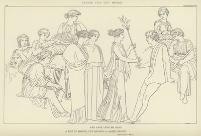 Hesiod und die Musen von John Flaxman