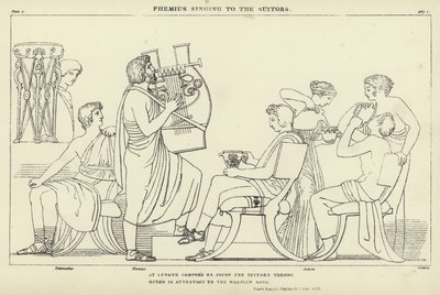 Phemius singt für die Freier von John Flaxman