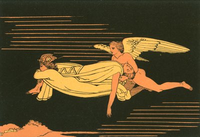 Schlaf und Tod bringen den Körper von Sarpedon nach Lykien von John Flaxman