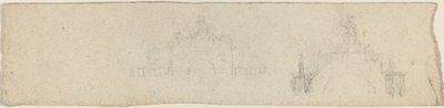 Studien für einen Triumphbogen, gekrönt von Britannia (recto und verso) von John Flaxman
