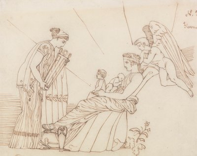 An Phoebus bei seiner Geburt, aus Aischylos, Furien von John Flaxman