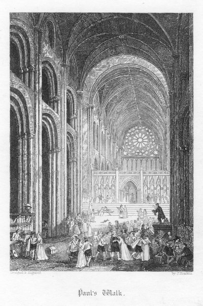 Szene aus Old St Pauls von William Harrison Ainsworth, 1855 von John Franklin
