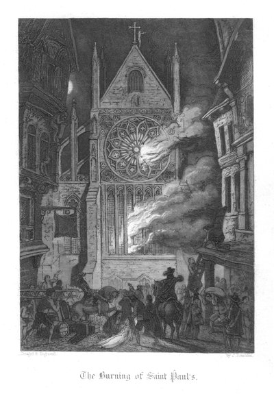 Szene aus Old St Pauls von William Harrison Ainsworth, 1855 von John Franklin