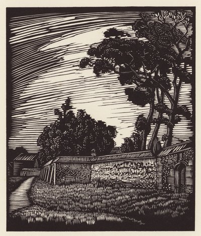 Cambridge: Peterhouse Mauer, Coe Fen von John Frederick Greenwood