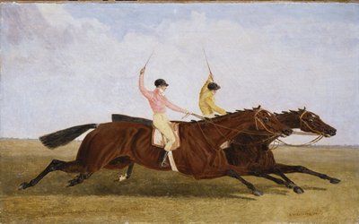 Satirist mit William Scott Up Beating Coronation mit John Day Up - Der St. Leger 1841 von John Frederick Herring Senior