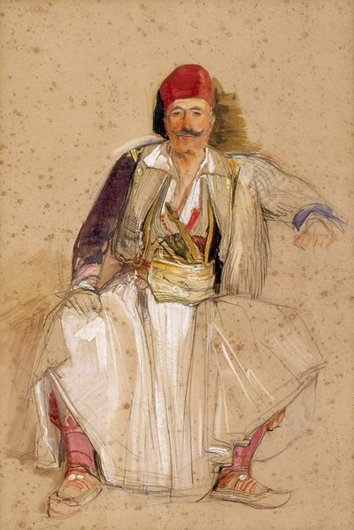 Ein korfiotischer Krieger, sitzend von John Frederick Lewis