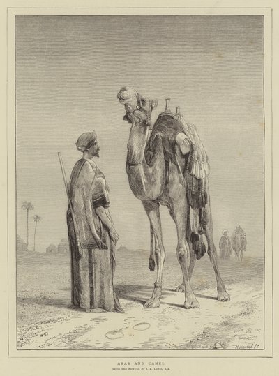 Araber und Kamel von John Frederick Lewis