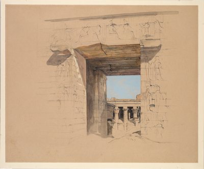 Der Tempel von Edfu: Die Tür des Pylons von John Frederick Lewis