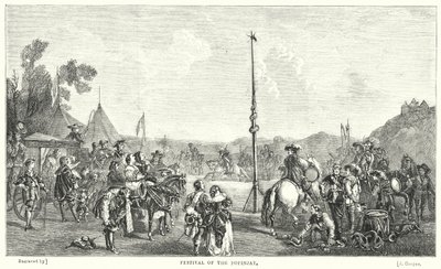 Fest des Papageien (Gravur) von John Frederick Tayler