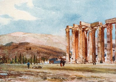 Säulen des Tempels des Olympischen Zeus von Nordwesten von John Fulleylove