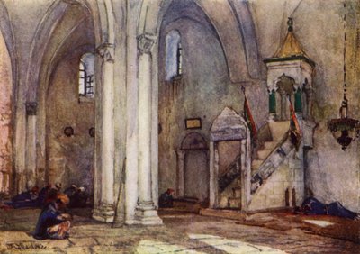 Inneres der Moschee in Samaria von John Fulleylove