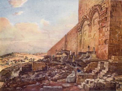Jerusalem, Außenansicht des Goldenen oder Schönen Tores von John Fulleylove