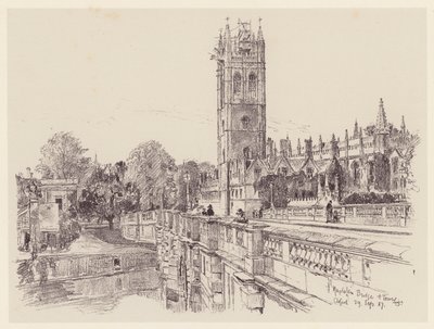 Magdalen College von der Brücke von John Fulleylove
