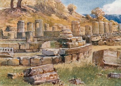 Olympia. Der Sockel des Kronos-Hügels mit den Überresten des Hera-Tempels und des Philippeion von John Fulleylove