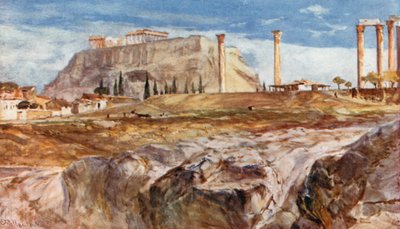 Die Akropolis mit Kallirrhoe im Vordergrund von John Fulleylove