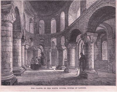 Die Kapelle im Weißen Turm, Tower of London von John Fulleylove