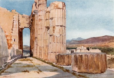 Blick auf das nördliche Peristyl des Parthenon nach Westen von John Fulleylove