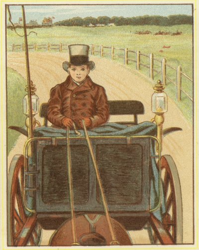 Junge fährt ein Pferd und Wagen von John George (after) Sowerby