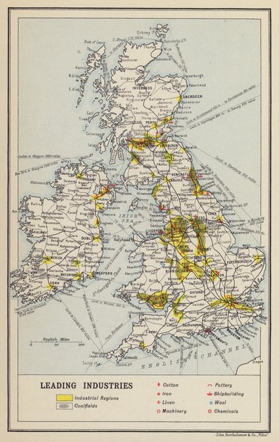 Britische Inseln, Wirtschaft, Führende Industrien von John George Bartholomew