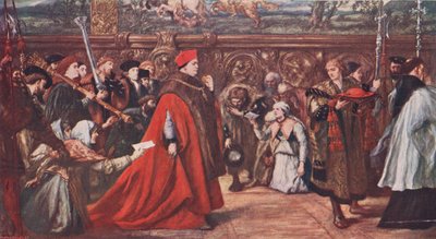 Kardinal Wolsey geht in Prozession zur Westminster Hall 1515 von John Gilbert