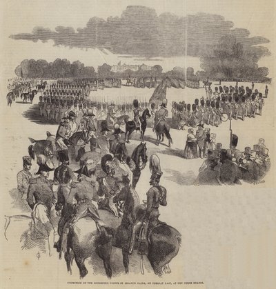 Inspektion der Haushalts-Truppen durch Ibrahim Pacha, am vergangenen Dienstag, bei den Horse Guards von John Gilbert
