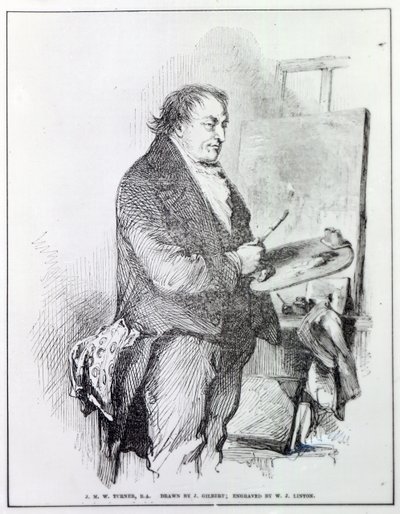 Joseph Mallord William Turner, graviert von W.J. Linton, ca. 1837 von John Gilbert