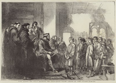 König Alfred der Große lehrt die angelsächsische Jugend von John Gilbert