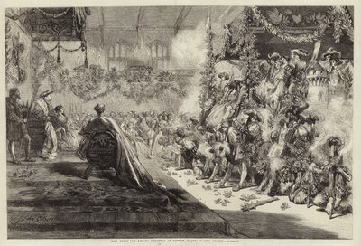 König Heinrich VIII. feiert Weihnachten in Greenwich von John Gilbert