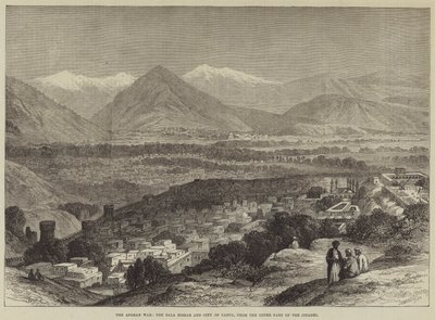 Der afghanische Krieg, die Bala Hissar und die Stadt Kabul, vom oberen Teil der Zitadelle von John Greenaway