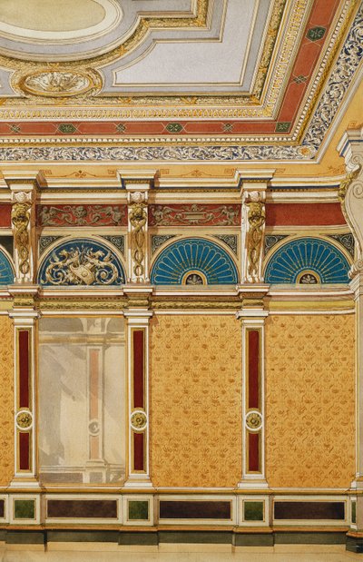 Entwurf für die Dekoration des Innenraums eines Staatsraums von John Gregory Crace