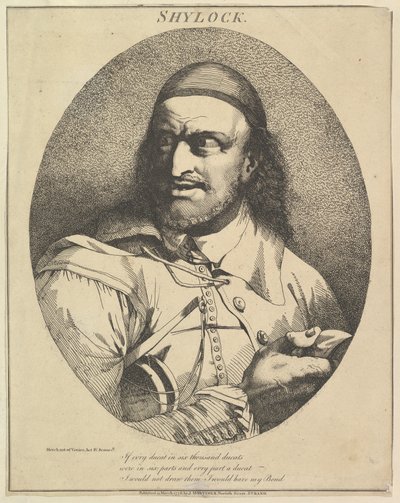 Shylock Zwölf Charaktere aus Shakespeare, 15. März 1776 von John Hamilton Mortimer