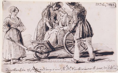 Dorothy Wordsworth (1771-1855) im Rollstuhl, 1842 von John Harden